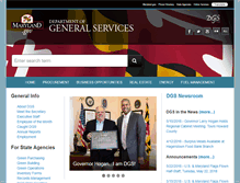 Tablet Screenshot of dgs.maryland.gov