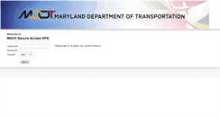 Desktop Screenshot of portal.mdot.maryland.gov