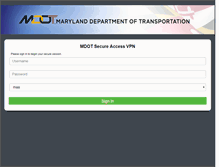 Tablet Screenshot of portal.mdot.maryland.gov
