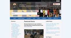 Desktop Screenshot of dllr.maryland.gov